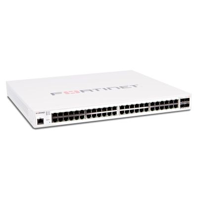 Fortinet FortiSwitch FS-448D-FPOE [448D-FPOE] 48-Port PoE Managed Switch [No License] w/ Dual PSU (Renewed)