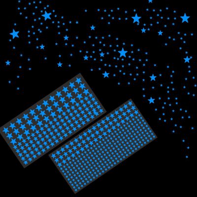 420 Pcs Glow in The Dark Stars for Ceiling, Blue Glowing Stars Stickers for Kids Bedroom, Space Galaxy Universe Planet Wall Decals for Nursery, Living Room Decor