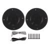 2Pcs Car Speaker, 5 Inch Round Universal 160W Audio Tweeter, High Efficiency 91dB Sensitivity, 4 Ohm Impedance for Clear Sound, with Speaker Cover and Screws, Excellent view 1