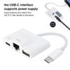USB C to Ethernet Adapter, Wired Network Card for Computers and Tablets, RJ45 LAN Port with 90Mbps High Speed, Plug and Play, Compatible with MacBook Pro, Pro, view 3