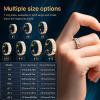 2025 New Oracle Smart Ring for Women Men, Smart Ring with 24/7 Heart Rate Blood Oxygen Blood Pressure Sleep Monitoring Step Counting Ip68 Waterproof No Monthly Fees (Charging Case, Black, #10) view 2