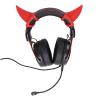 Diydeg Wired Gaming Headset for PC, RGB USB Computer Headset with Detachable Microphone, Aluminum Frame & Memory Foam Earpads, Noise Cancelling Over Ear Headphones for Home, (Black Red) view 1
