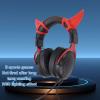 Diydeg Wired Gaming Headset for PC, RGB USB Computer Headset with Detachable Microphone, Aluminum Frame & Memory Foam Earpads, Noise Cancelling Over Ear Headphones for Home, (Black Red) view 2