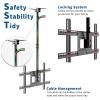 LWJQRSP TV Stand TV Ceiling Mount TV Bracket Fits Most 32-70 Inch LED Plasma Panel Display Adjustable Height Telescoping Tilt and Swivel Max 600x400mm,0.5-1m view 4