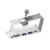 6-Port USB 3.0 Hub 5Gbps Data Transfer Support SD TF Card & 3.5MM Aux Snap-On Design USB Clamp Adapter for Laptop PC view 1