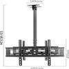 LWJQRSP Universal TV Stand Adjustable Ceiling TV Bracket Full Motion Tilt Swivel TV Bracket Suitable for 40-70 Inch LCD Flat Screen TVs view 2