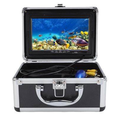 Heayzoki Underwater Fishing Camera, 5MP 1080P HD 195 Degree Wide Angle Lens 7 Inch Screen Fish Finder with 20m Cable, for Ice Fishing Shore Fishing Aquaculture (US Plug)