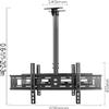 LWJQRSP TV Stand TV, Double Sided Ceiling TV Mount Bracket, Telescoping Adjustable Height Pole, TV Wall Mount Bracket Fits 40-70 Inch Flat Screen T view 2