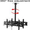 LWJQRSP TV Stand TV, Double Sided Ceiling TV Mount Bracket, Telescoping Adjustable Height Pole, TV Wall Mount Bracket Fits 40-70 Inch Flat Screen T view 3
