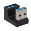 5Gbps Up & Down 180 Degree Angled USB 3.0 Adapter A Male to Female Extension Connector Work for LTE to Powerbank Up Down view 1