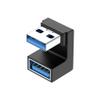 5Gbps Up & Down 180 Degree Angled USB 3.0 Adapter A Male to Female Extension Connector Work for LTE to Powerbank Up Down view 3