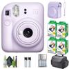 FUJIFILM INSTAX MINI 12 Film Camera Lilac Purple Bundle with Instant Film 80 Photo Sheets with Camera Case and Accessories Ideal Gift for Kids, Teenage Girl & Adults view 1