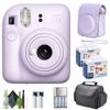 FUJIFILM INSTAX MINI 12 Film Camera Lilac Purple with Fuji Value Pack Instant Film - 60 Photo Sheets with Camera Case and Accessories Ideal Gift for Kids, Teenage Girl & Adults view 1