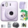 FUJIFILM INSTAX MINI 12 Film Camera Lilac Purple Bundle with Instant Film 20 Photo Sheets with Camera Case and Accessories Ideal Gift for Kids, Teenage Girl & Adults view 1