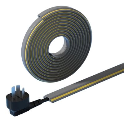 Cord Hider, Wire Cable Hider for Floor,Cord Cover Raceway Kit Channel Flexible Wires Management Concealer