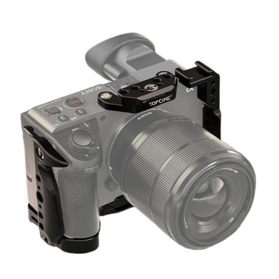 FX2 Camera Cage Compatible for Sony FX2 Digital Cinema Camera Accessory with NATO Slider Buit-in Arca Bottom Plate Two Point Locking Cold Shoe Multiple 1/4" 3/8" Threaded Holes for Quick Switch