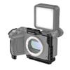 FX2 Camera Cage Compatible for Sony FX2 Digital Cinema Camera Accessory with NATO Slider Buit-in Arca Bottom Plate Two Point Locking Cold Shoe Multiple 1/4" 3/8" Threaded Holes for Quick Switch view 2