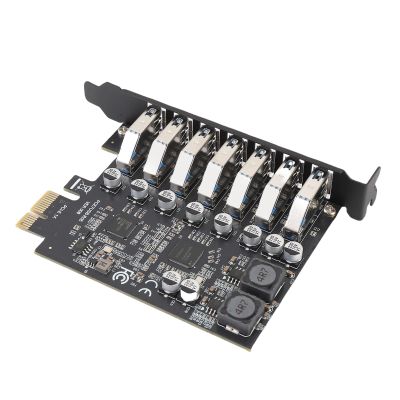 Zunate USB 3.0 PCIe Expansion Card, 7 Port USB 3.2 Gen1 PCI Express Card with 5Gbps Speed UASP Technology for 10 11 OS X