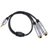 1/4 to 3.5mm Headphone Adapter 3.5mm /8" TRS Stereo Male to 2/4 Inch 6.35mm Stereo Female Y Splitter 0.5m view 1