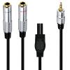 1/4 to 3.5mm Headphone Adapter 3.5mm /8" TRS Stereo Male to 2/4 Inch 6.35mm Stereo Female Y Splitter 0.5m view 3