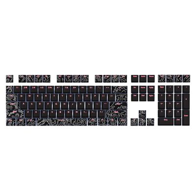108 Line Original Keycaps Front Print Backlit Dye Sublimation KeyCap for Mechanical Keyboards PBT Backlit Keycaps