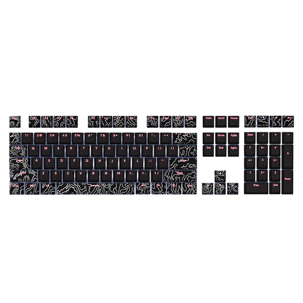 108 Line Original Keycaps Front Print Backlit Dye Sublimation KeyCap for Mechanical Keyboards PBT Backlit Keycaps