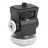 Multi Function Aluminium y Ballhead, Universal crophone Monitor Stand Bracket, 360 Degree Rotation with 1/4in Screw and Cold Shoe Base, Durable Black Ballhead for Camera, view 2