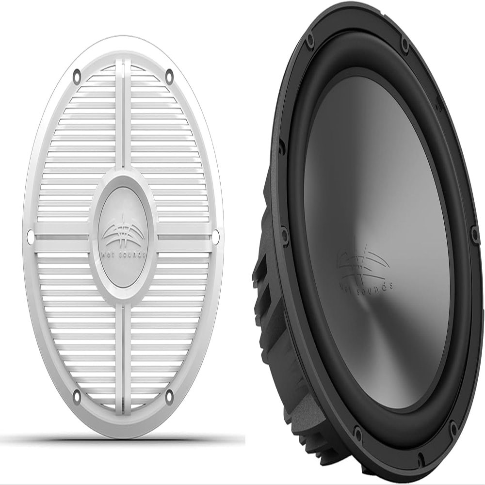 Wet Sounds REVO 10 HP S4 V3 Subwoofer with White XW-W Grille V3