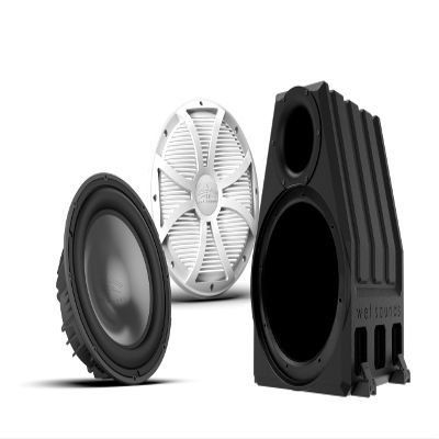 Wet Sounds REVO 12 HP S4 V3 Subwoofer with SW-W Grille V3 and PORTED-12-ENC Enclosure