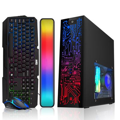 Hp Desktop Computer PC  Intel Core i5, 32GB ARGB RAM, 1TB SSD, RGB Keyboard with AI Copilot Key and Mouse, RGB Soundbar, Windows 11(Renewed)