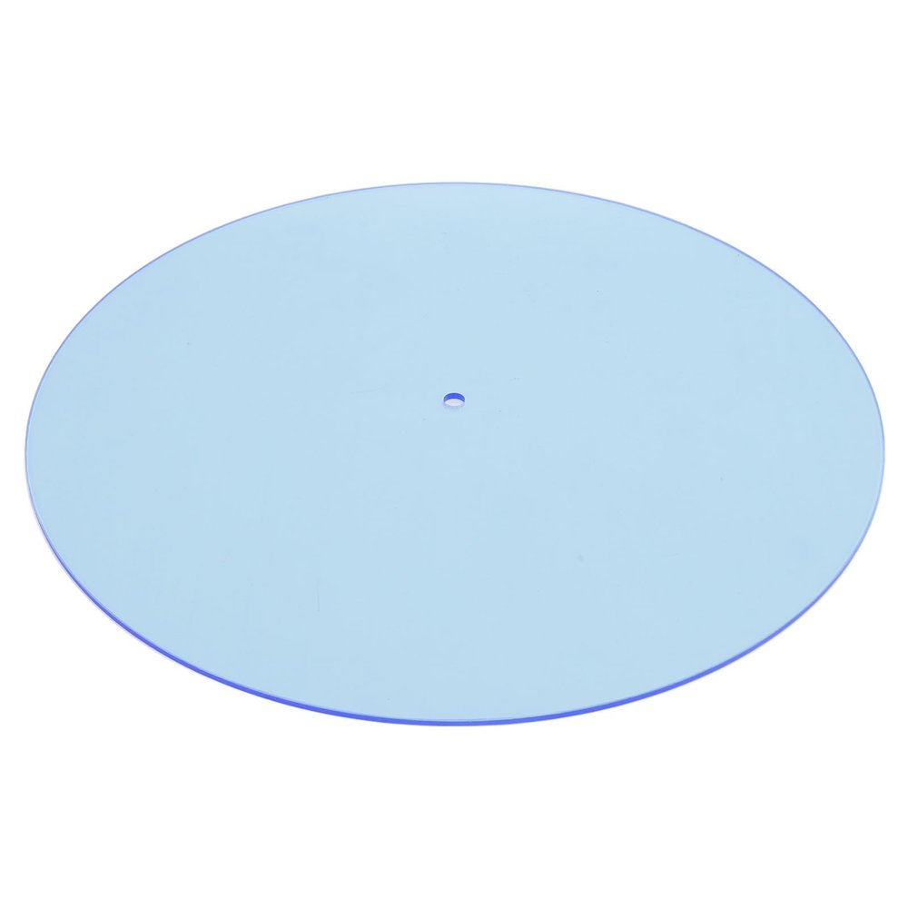 Hamwesh Acrylic Mat Slipmat, Precision Machined Anti-Static with 12 Inch Swivel Platforms for 33 1/3RPM 45 RPM Records (Light Blue)