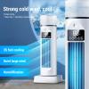 banapoy Desktop Tower Fan, USB Table Bladeless Tower Cooling Misting Fan, 6 Speeds, 6H Timing, 7 Color Night Light, 2 Ice Pack, Humidifier for Bedroom Dormitory view 3