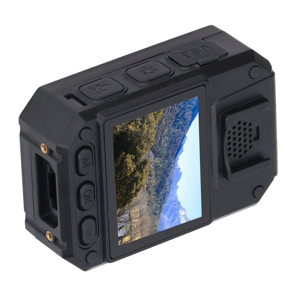 Pongnas Mini Body Cam Video Recorder Portable Wearable Camera Infrared Night 2in Display Traffic Law Enforcement