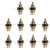 10 Pcs Brass Gold Plated RCA Plug & Jack Set - Premium Audio Signal Connectors for Preamp, DIY, Home Theater (Black x10Pcs) view 1
