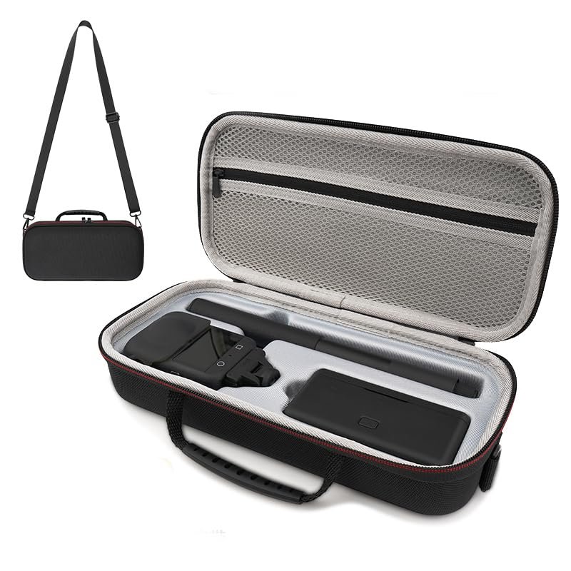 Large Capacity Storage Bag for DJI OSMO 360 Panoramic Camera and Accessories All-Round Protection Portable Oxford EVA+Layer Lycra Fabric Carry Case with Shoulder Strap