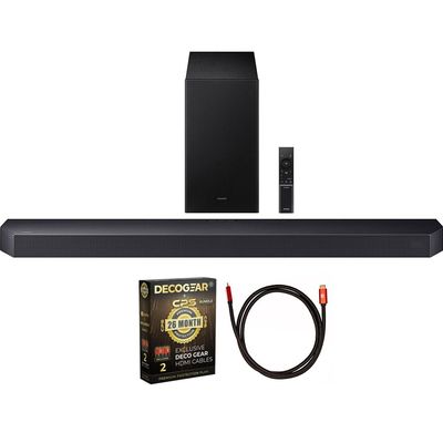 Samsung 3.1.2ch Soundbar and Subwoofer with Dolby Audio (Renewed) Bundle with Deco Gear 6FT HDMI 2.0 Cable and CPS Exclusive 26 Month Protection Pack (BEACH-CPS-26M500ATV)