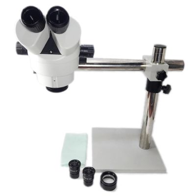 Professional Jewelry Microscope, Multi-Directional Micro Inlaid Magnifier with Flexible Arm and Eye Mirror WF10*/20, 7X-45X Magnification and Clear Field, for Photography, Gemology