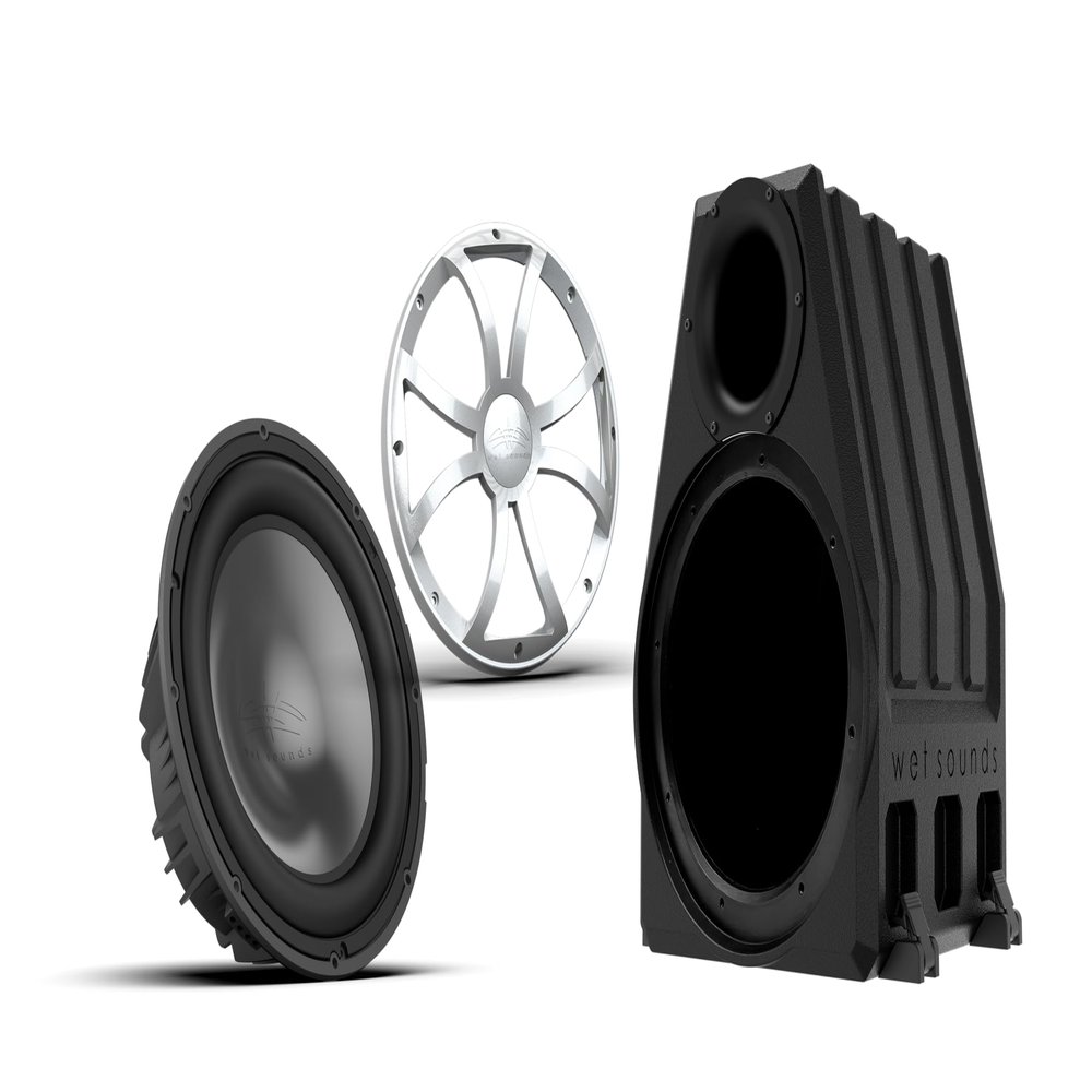 Wet Sounds REVO 12 HP S4 V3 Subwoofer with XS-S Grille V3 and PORTED-12-ENC Enclosure