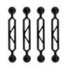 Pack of 4 Aluminum Alloy 6 Inch Dual Ball Arms for Underwater Photography Light Connection Mounting Bracket view 4