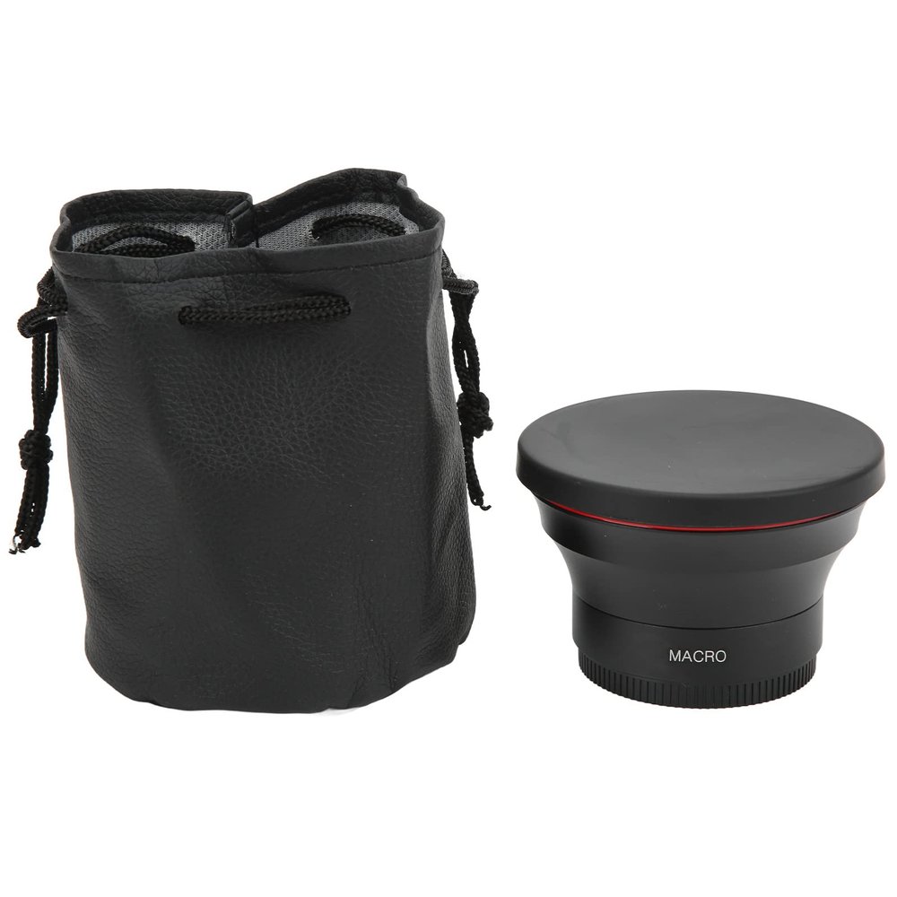 55mm 0.43X Wide Angle Lens with Macro Detachable, Optical Glass, Aluminum Alloy - High Light Transmittance, Clear Imaging, Compatible with 55mm Thread Diameter Cameras