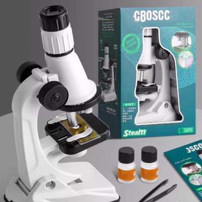 1200x Magnification Monocular Optical Microscope: Professional Configuration for Biological Observation, Meets The Needs of Cell Observation in Science Exams, and Also Suitable for Home use