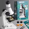 1200x Magnification Monocular Optical Microscope: Professional Configuration for Biological Observation, Meets The Needs of Cell Observation in Science Exams, and Also Suitable for Home use view 1