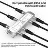 Coaxial Cable Splitter, NEWCARE Coax Splitter 5-2400MHz, RG6 Compatible, Cable Splitter 2 Way Can Work with Satellite/Cable TV and Internet, CATV Antenna System (6-Way) view 4
