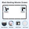 60-300 inch Projector Screen, 16:9 Black Backing Portable Projection Movie Screen for Home Theater Outdoor Indoor Office(180in) view 4