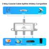 Coaxial Cable Splitter, NEWCARE Coax Splitter 5-2400MHz, RG6 Compatible, Cable Splitter 2 Way Can Work with Satellite/Cable TV and Internet, CATV Antenna System (3-Way) view 3
