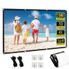 60-300 inch Portable Movie Projector Screen, 16:9 HD Foldable Projection Curtain for Indoor Home Theater, Outdoor Cinema(180in(396x225cm)) view 1