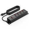 CCCEI Heavy Duty Surge Protector Power Strip 20 Amp Individual Switches. 6FT 12 Gauge Extension Cord with Multiple Outlets. Kitchen, Garage, Shop, Industrial Wall Mount Electric Extender, Black. view 1