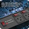 CCCEI Heavy Duty Surge Protector Power Strip 20 Amp Individual Switches. 6FT 12 Gauge Extension Cord with Multiple Outlets. Kitchen, Garage, Shop, Industrial Wall Mount Electric Extender, Black. view 4