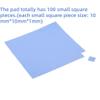 Laptop Heat Dissipation Pad 100mmx100mmx1mm, Non Conductive Silicone Blue Pads Light Weight 1pc view 3