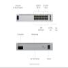 Ubiquity Pro 24 PoE USW-Pro-24-POE (400W) 24-Port Layer 3 Etherlighting Switch with (16) PoE+, (8) PoE++, 2  10G SFP+, 1.3" Touchscreen LCM, and DC Power Backup view 4